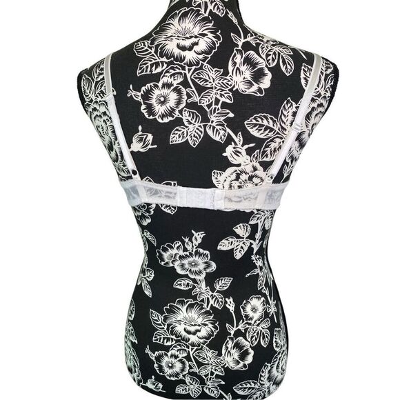 Rene Rofe Lingerie Lace Bra 36B Underwire Unpadded Sexy Floral Flower Everyday - Picture 2 of 11